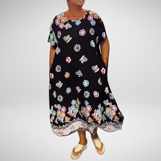 Evelora – Floral Oversized Shirt Dress