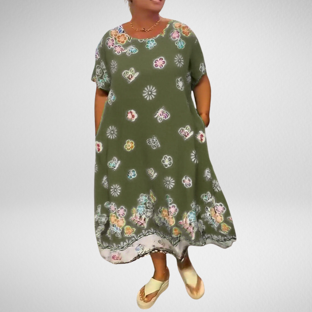 Evelora – Floral Oversized Shirt Dress