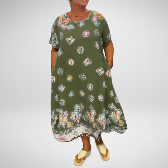 Evelora – Floral Oversized Shirt Dress