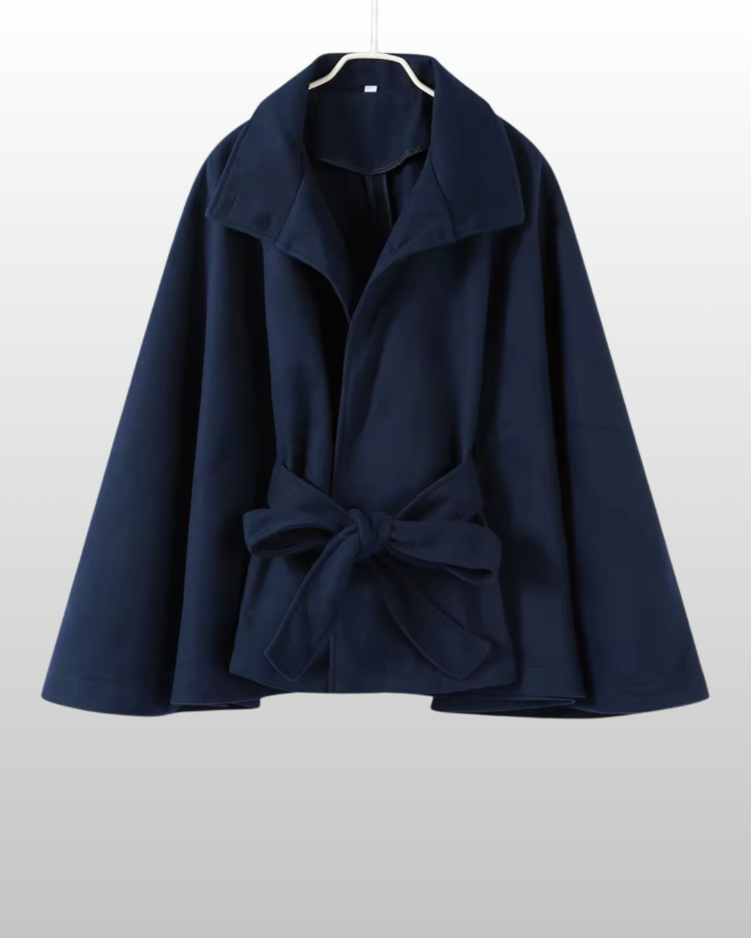 Elara – Wool Blend Cape Coat for Women