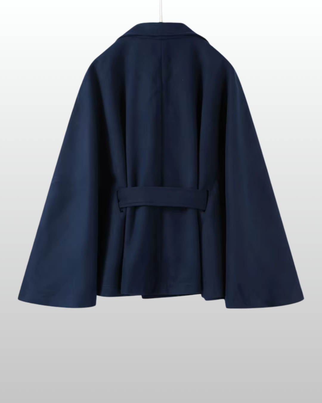 Elara – Wool Blend Cape Coat for Women