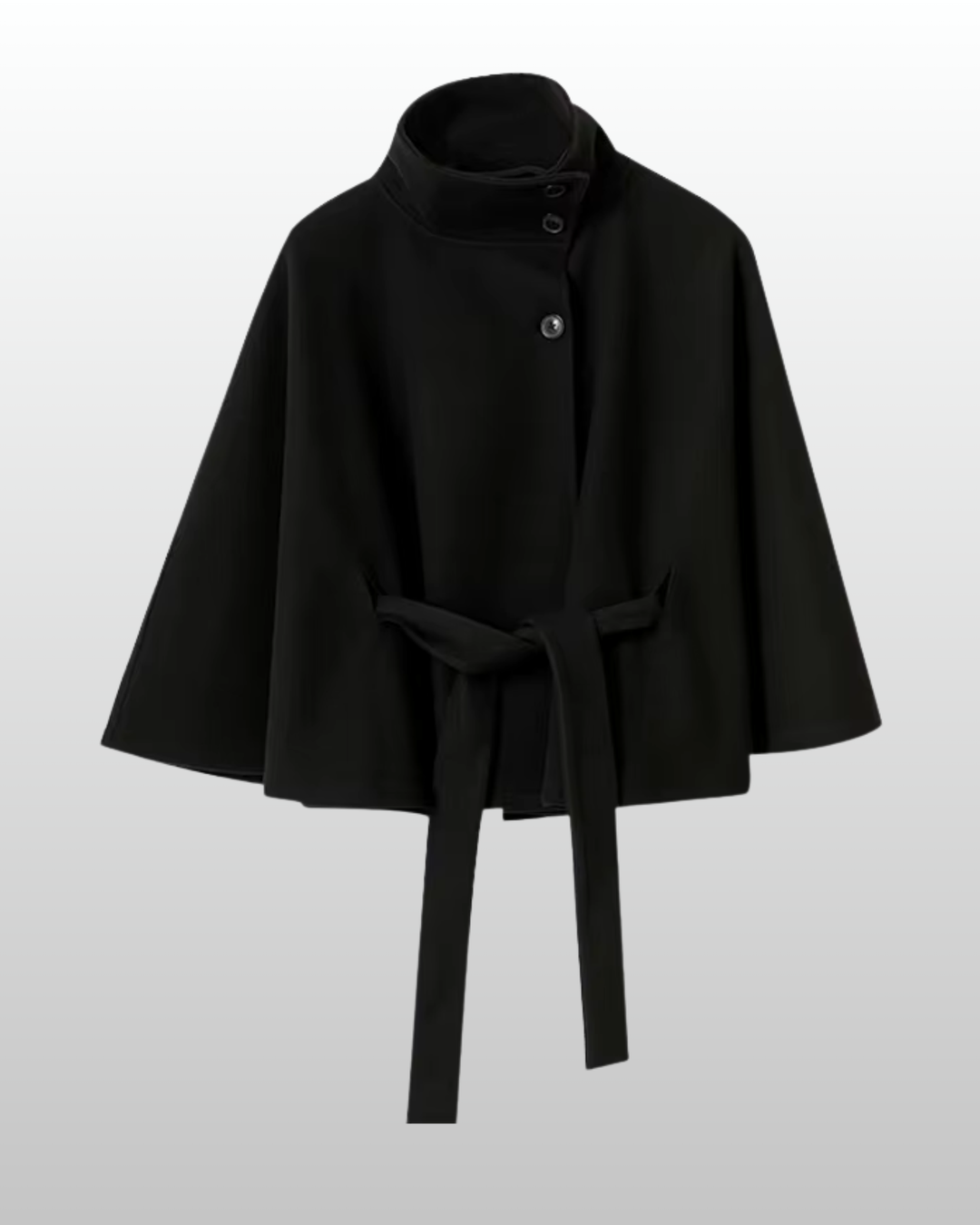 Elara – Wool Blend Cape Coat for Women