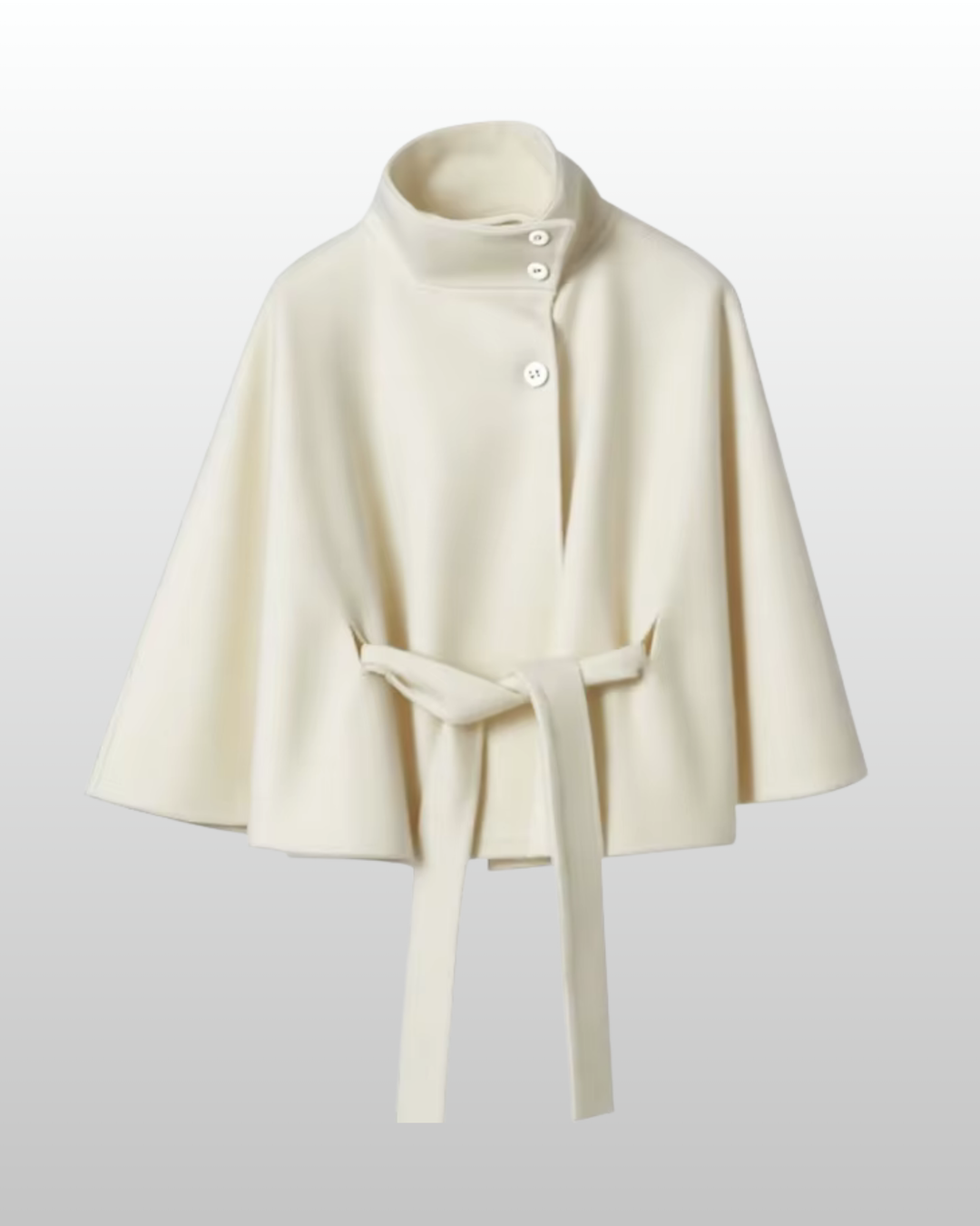 Elara – Wool Blend Cape Coat for Women