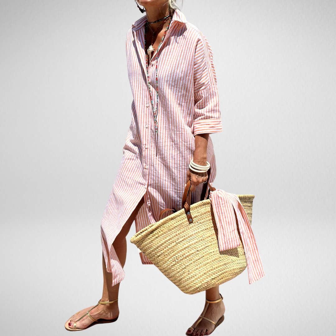 Zosia – Striped Cotton Shirt Dress for Effortless Days