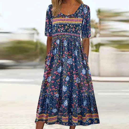 Soleya – Bohemian Print Maxi Dress