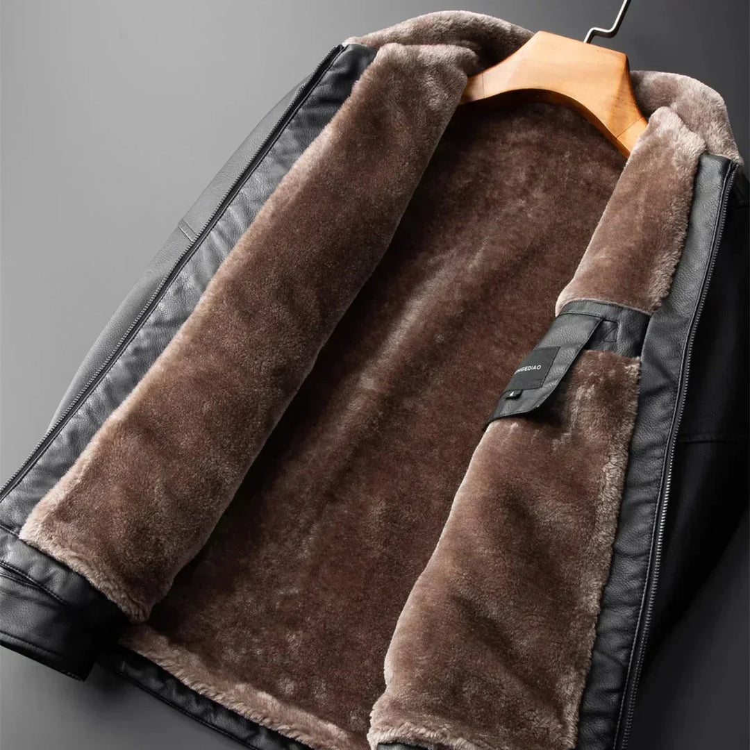 Leon – Shearling-Lined Leather Jacket for Men