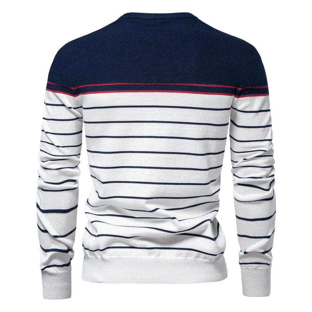 Jason – Striped Crewneck Sweater for Men