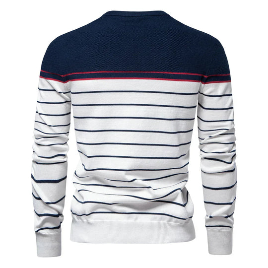 Jason – Striped Crewneck Sweater for Men