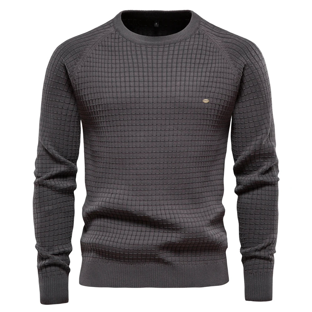 Eldon – Textured Knit Crewneck Sweater for Men