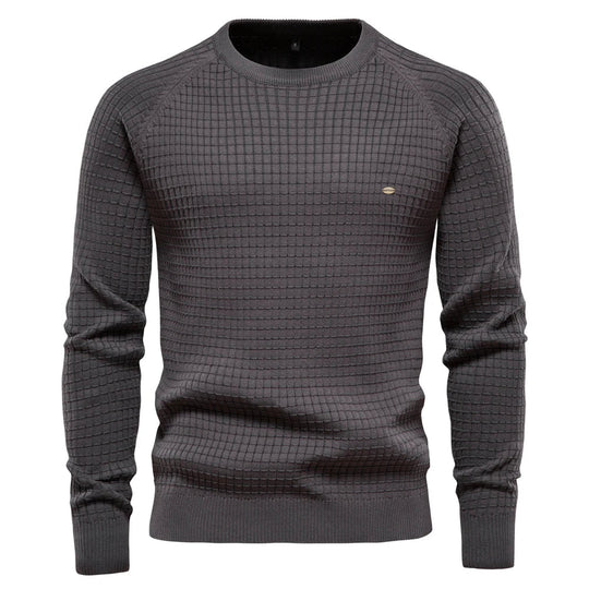 Eldon – Textured Knit Crewneck Sweater for Men