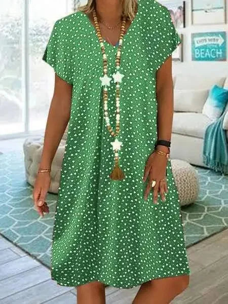 Mira – Polka Dot Button-Front Casual Dress