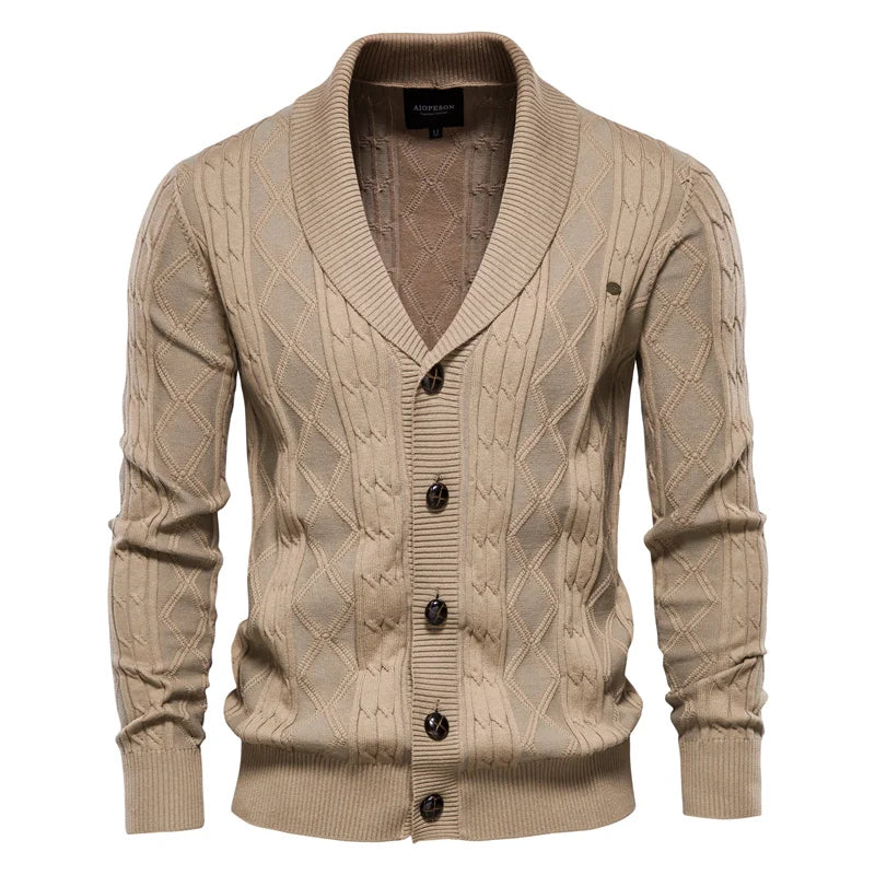 Jeremiah – Cable Knit Cardigan for Men