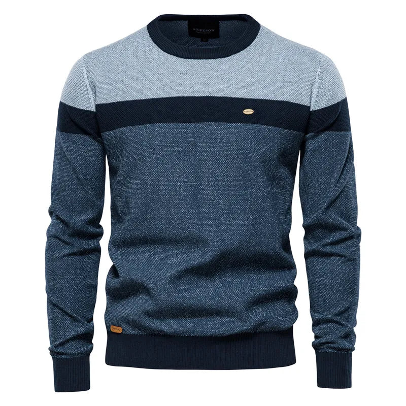 Mario – Colorblock Crewneck Sweater for Men