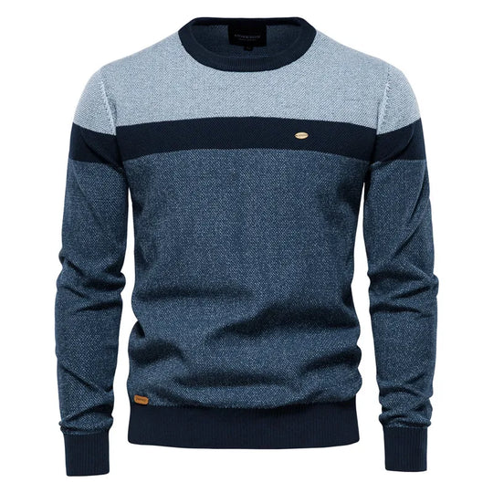 Mario – Colorblock Crewneck Sweater for Men