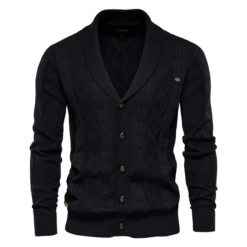Jeremiah – Cable Knit Cardigan for Men