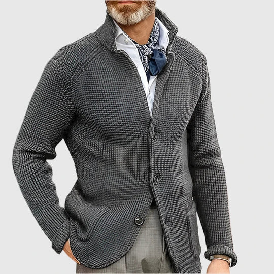 Victor – Knit Button-Up Cardigan for Men