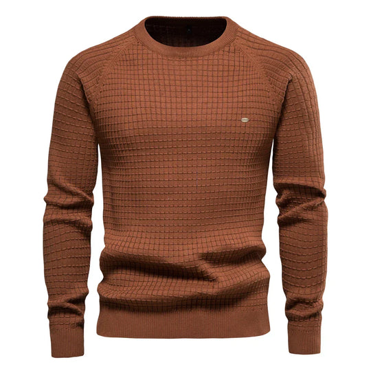 Eldon – Textured Knit Crewneck Sweater for Men