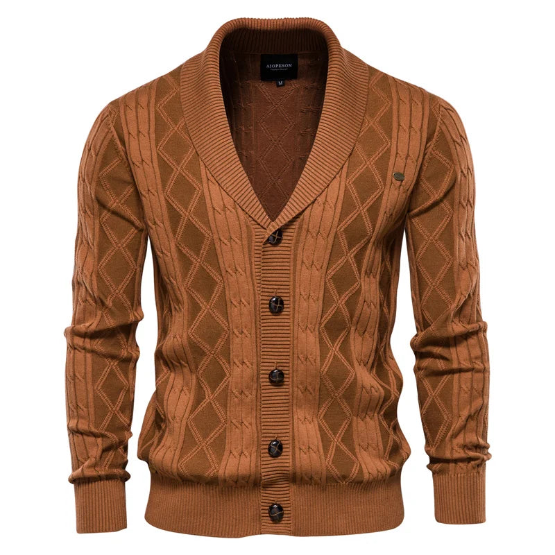 Jeremiah – Cable Knit Cardigan for Men