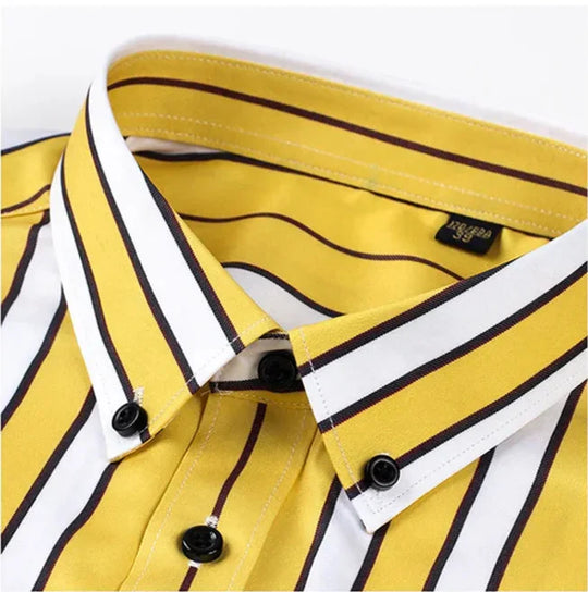 Stravino – Men’s Bold Stripe Dress Shirt