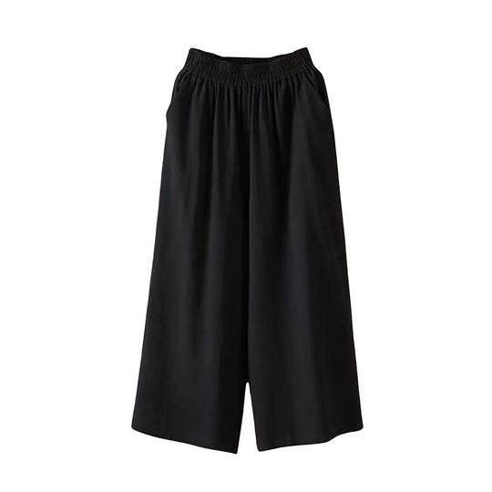 Evana – Breezy Wide-Leg Cotton Culottes for Women