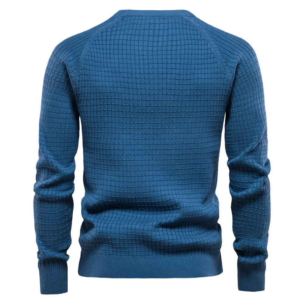 Eldon – Textured Knit Crewneck Sweater for Men