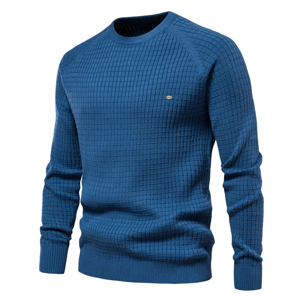 Eldon – Textured Knit Crewneck Sweater for Men