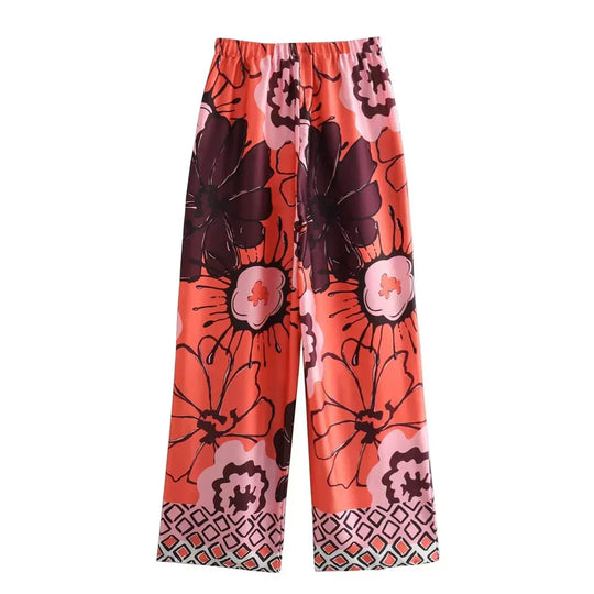 Alvara – Sunset Bloom Wide-Leg Set for Women