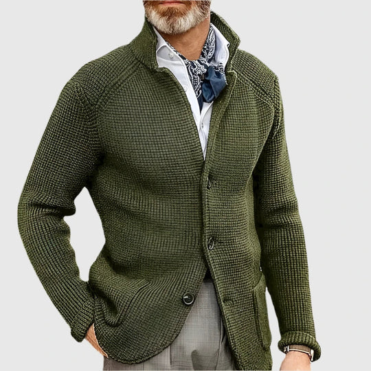 Victor – Knit Button-Up Cardigan for Men