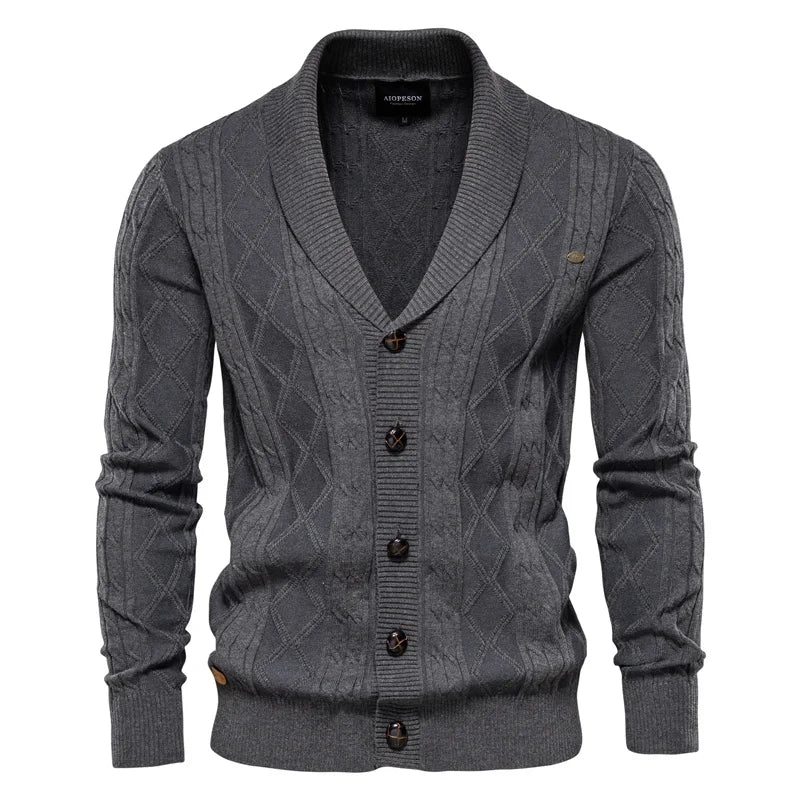Jeremiah – Cable Knit Cardigan for Men