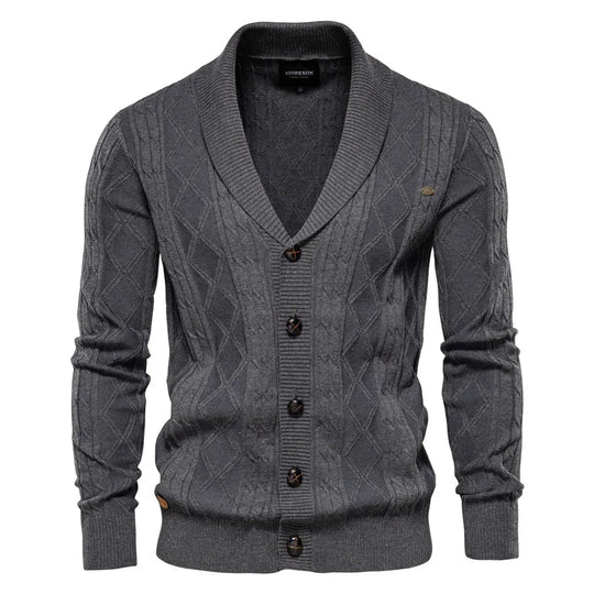 Jeremiah – Cable Knit Cardigan for Men