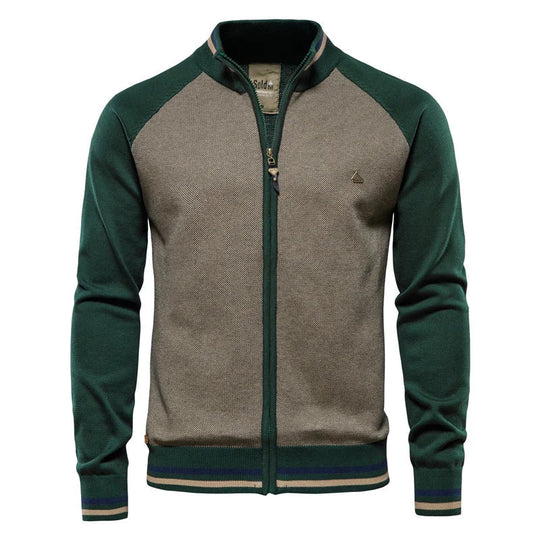 Mark – Colorblock Zip-Up Sweater for Men