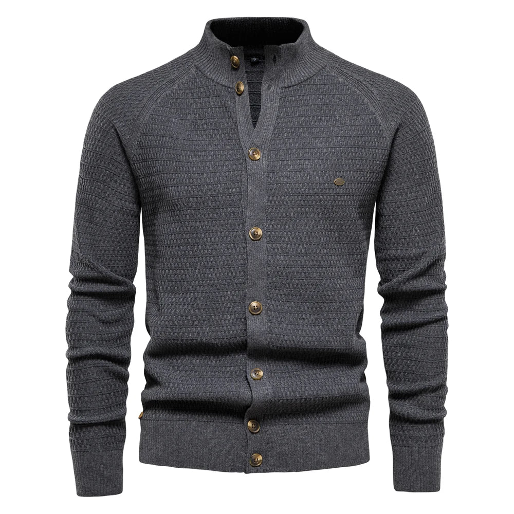 Callum – Button-Up Knit Cardigan for Men
