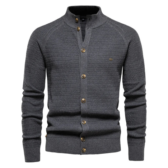 Callum – Button-Up Knit Cardigan for Men