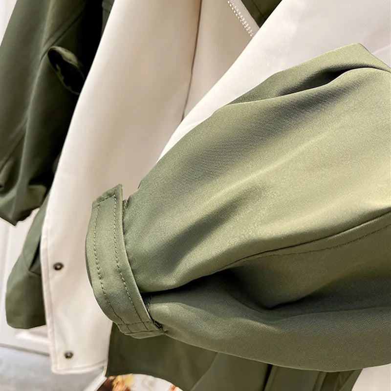 Lieselotte – Two-Tone Hooded A-Line Jacket for Women