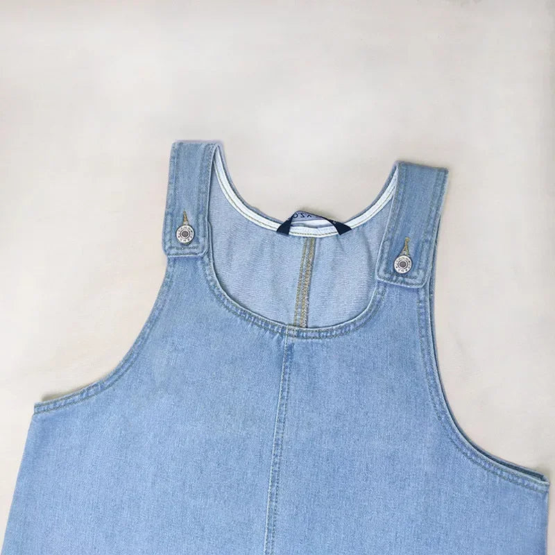 Mirellie – Sleeveless Pocket-Front Denim Mini Dress for Women