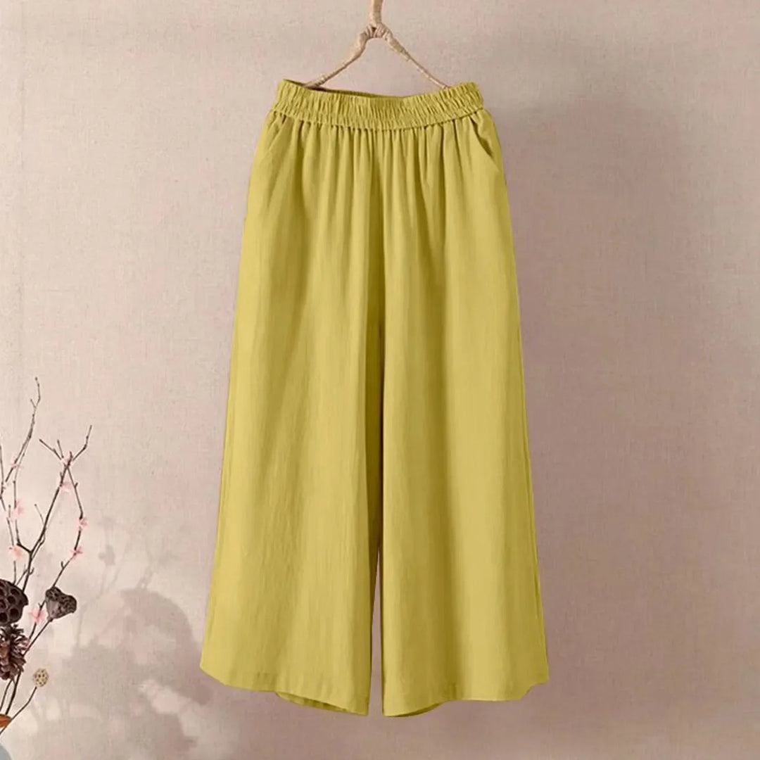 Evana – Breezy Wide-Leg Cotton Culottes for Women