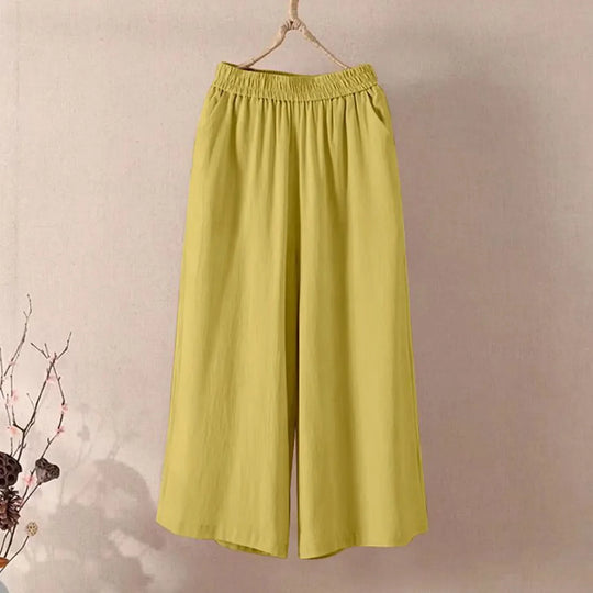 Evana – Breezy Wide-Leg Cotton Culottes for Women