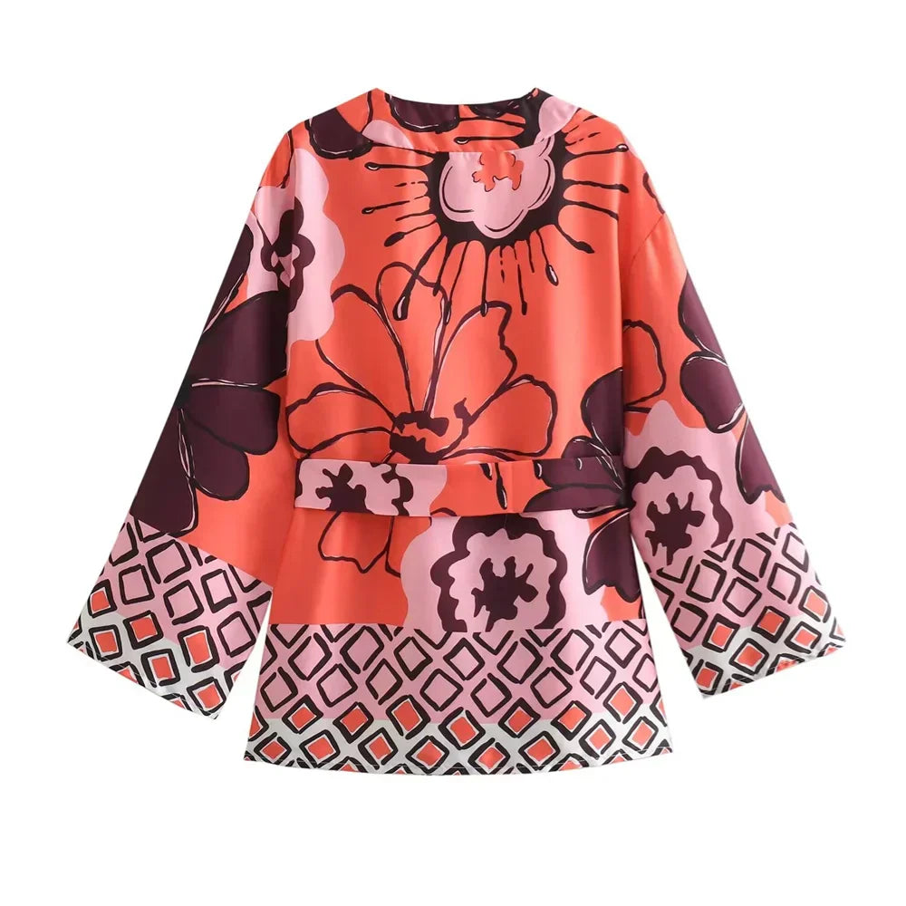 Alvara – Sunset Bloom Wide-Leg Set for Women