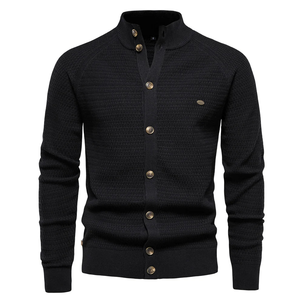 Callum – Button-Up Knit Cardigan for Men