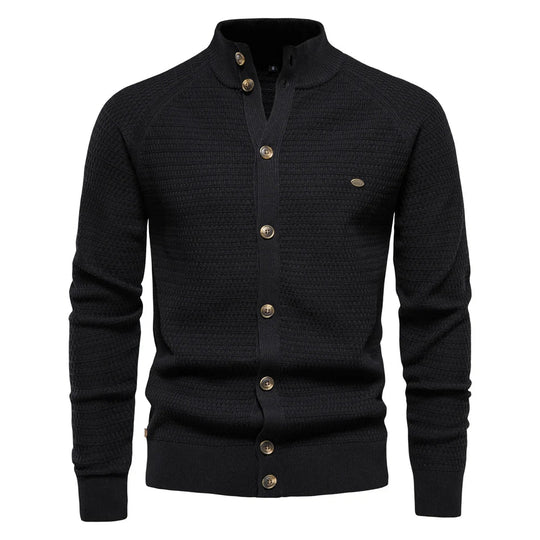Callum – Button-Up Knit Cardigan for Men