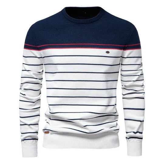 Jason – Striped Crewneck Sweater for Men
