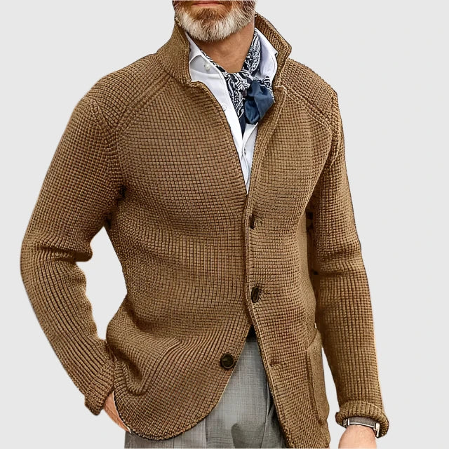 Victor – Knit Button-Up Cardigan for Men