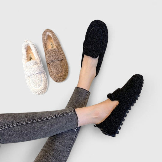 Dianna – Cozy Sherpa Loafers for Women