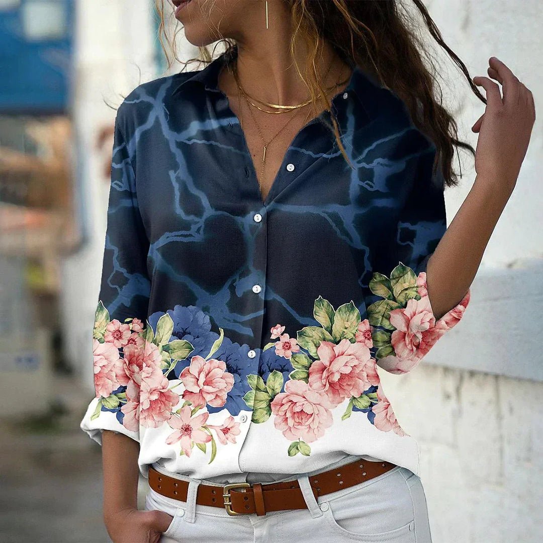 Viondra – BloomPrint Statement Shirt