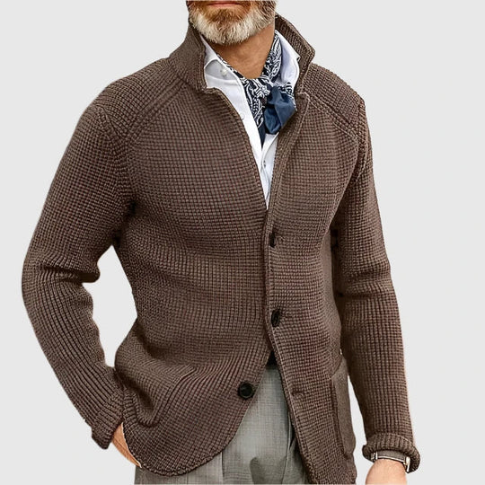 Victor – Knit Button-Up Cardigan for Men