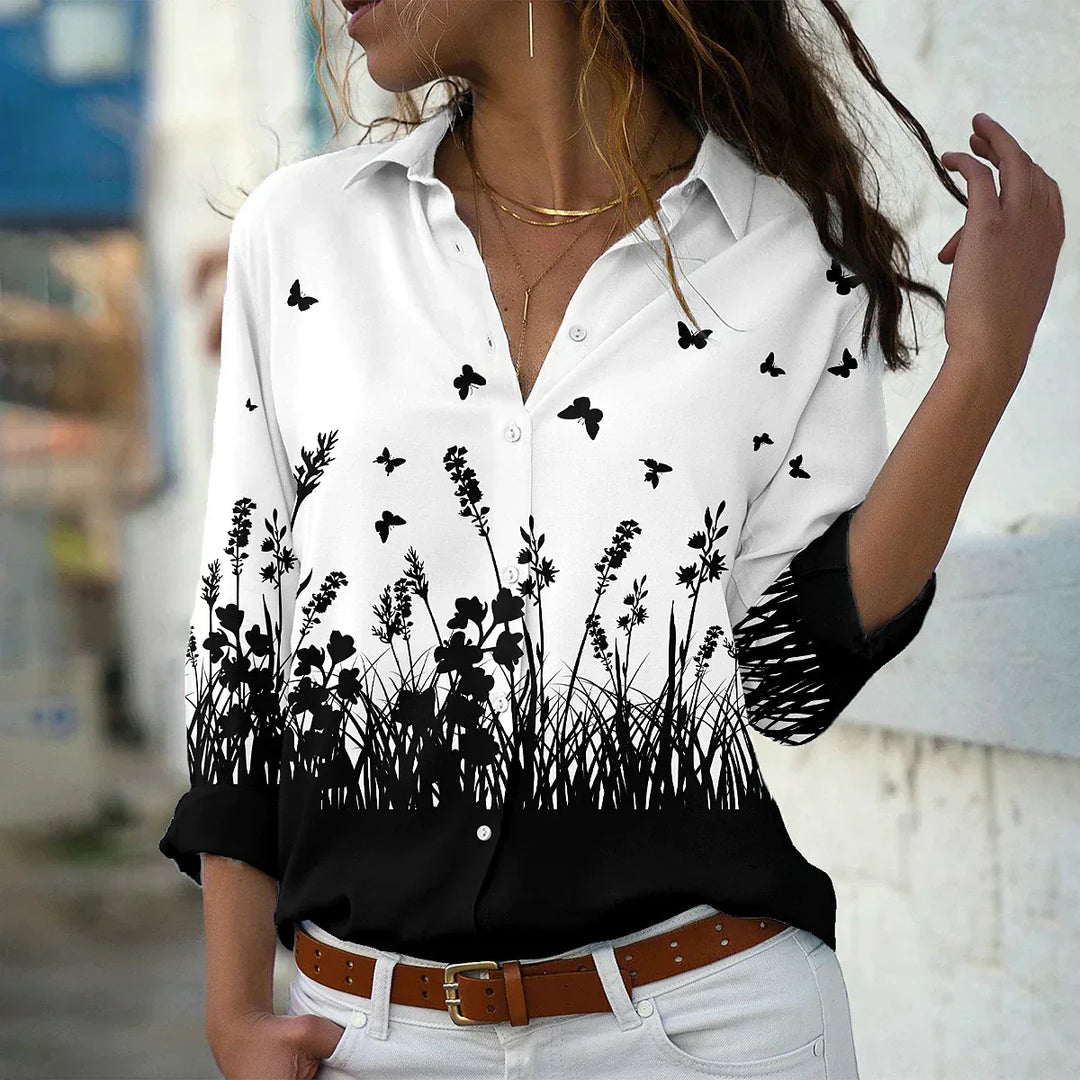 Viondra – BloomPrint Statement Shirt