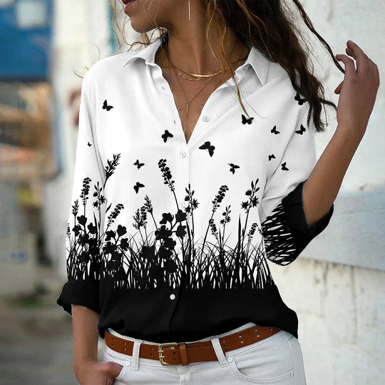 Viondra – BloomPrint Statement Shirt