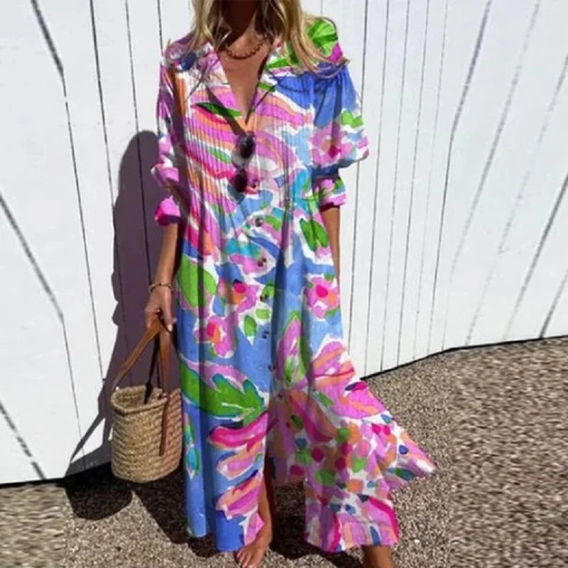 Aniela – Boho Bloom Maxi Dress