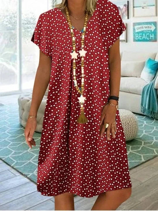 Mira – Polka Dot Button-Front Casual Dress