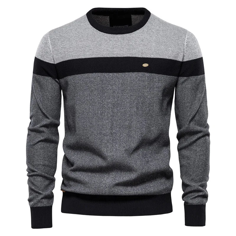 Mario – Colorblock Crewneck Sweater for Men